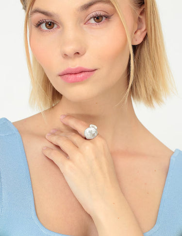 Anillo Asimétrico Medusa en Plata